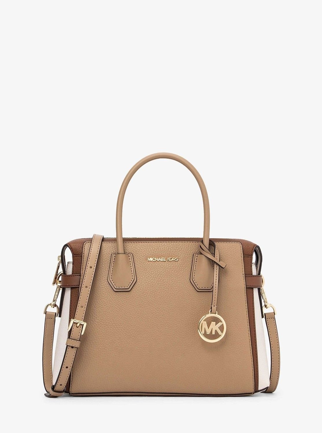 マイケルコース ハンドバッグ 【SALE／65%OFF】MICHAEL KORS MERCER トップジップ ベルテッド サッチェル ミディアム マイケルコース マイケル・コース バッグ ハンドバッグ ブラウン【送料無料】