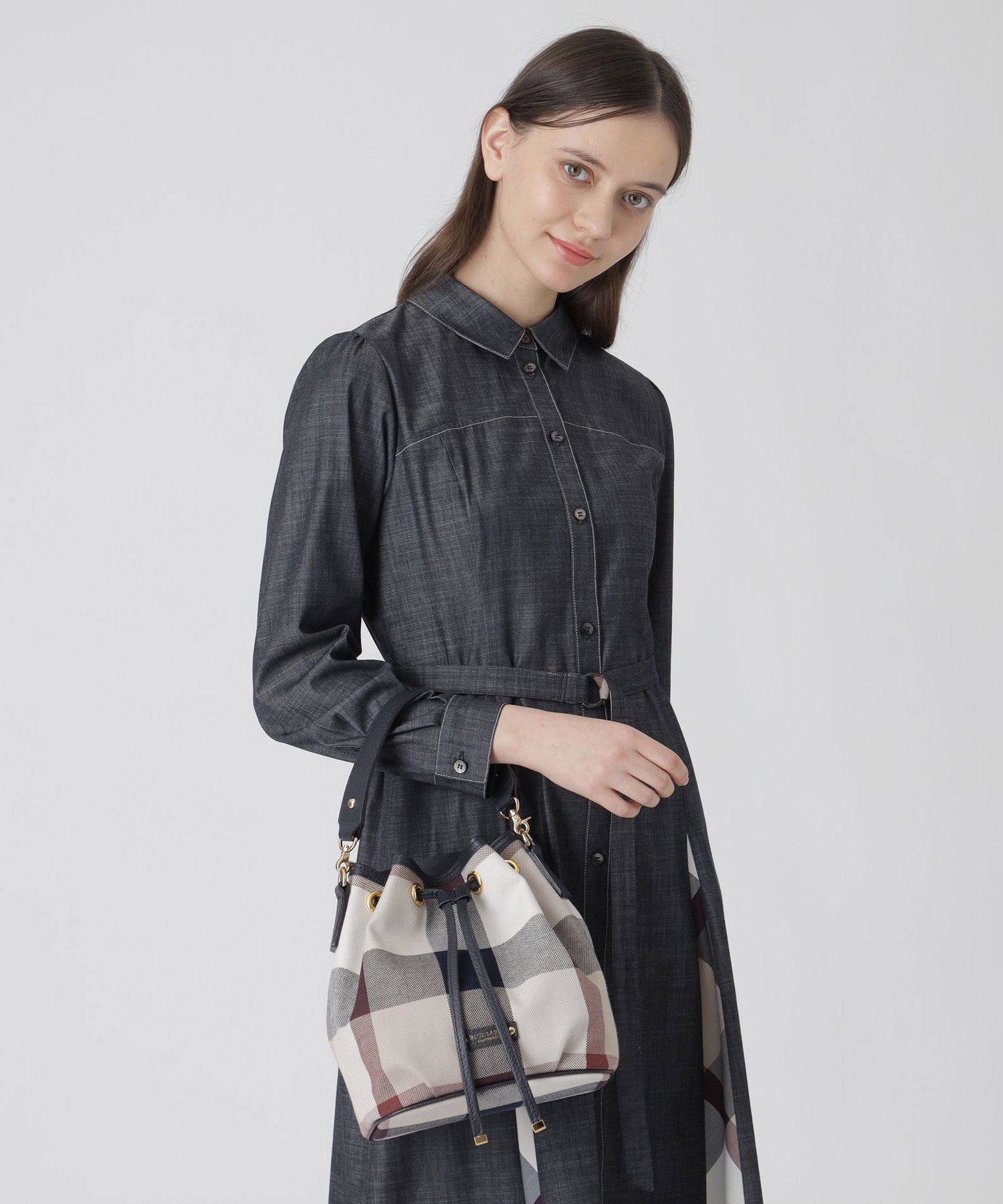 BLUE LABEL CRESTBRIDGE クレストブリッジチェックキャンバスコロン ブルーレーベル / ブラックレーベル・クレストブリッジ バッグ その他のバッグ ベージュ【送料無料】