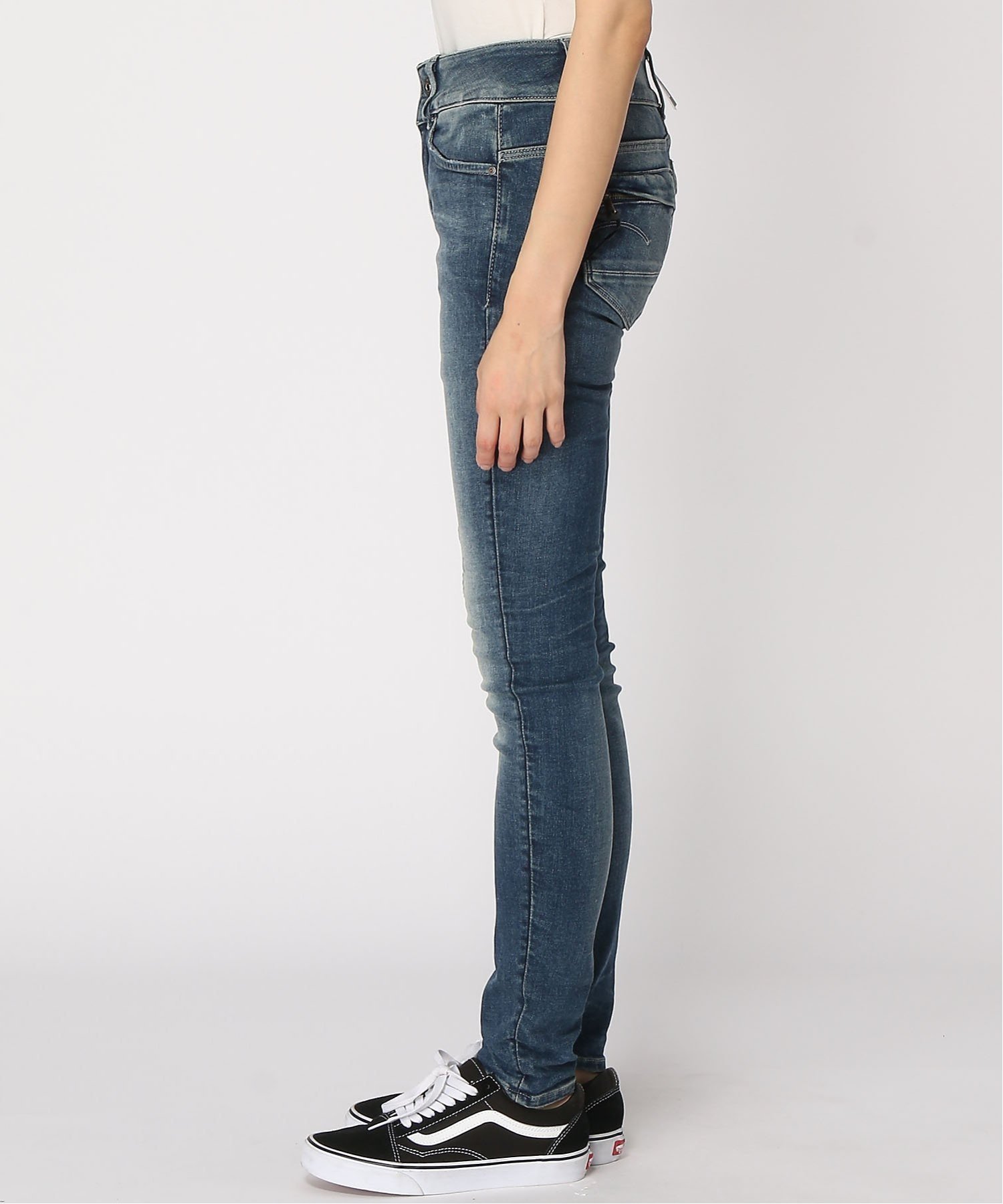 【公式ショップ】MIDGE CODY MID SKINNY JEANS/バックディテールローライズスキニージーンズ ジースターロゥ パンツ ジーンズ・デニムパンツ ブルー