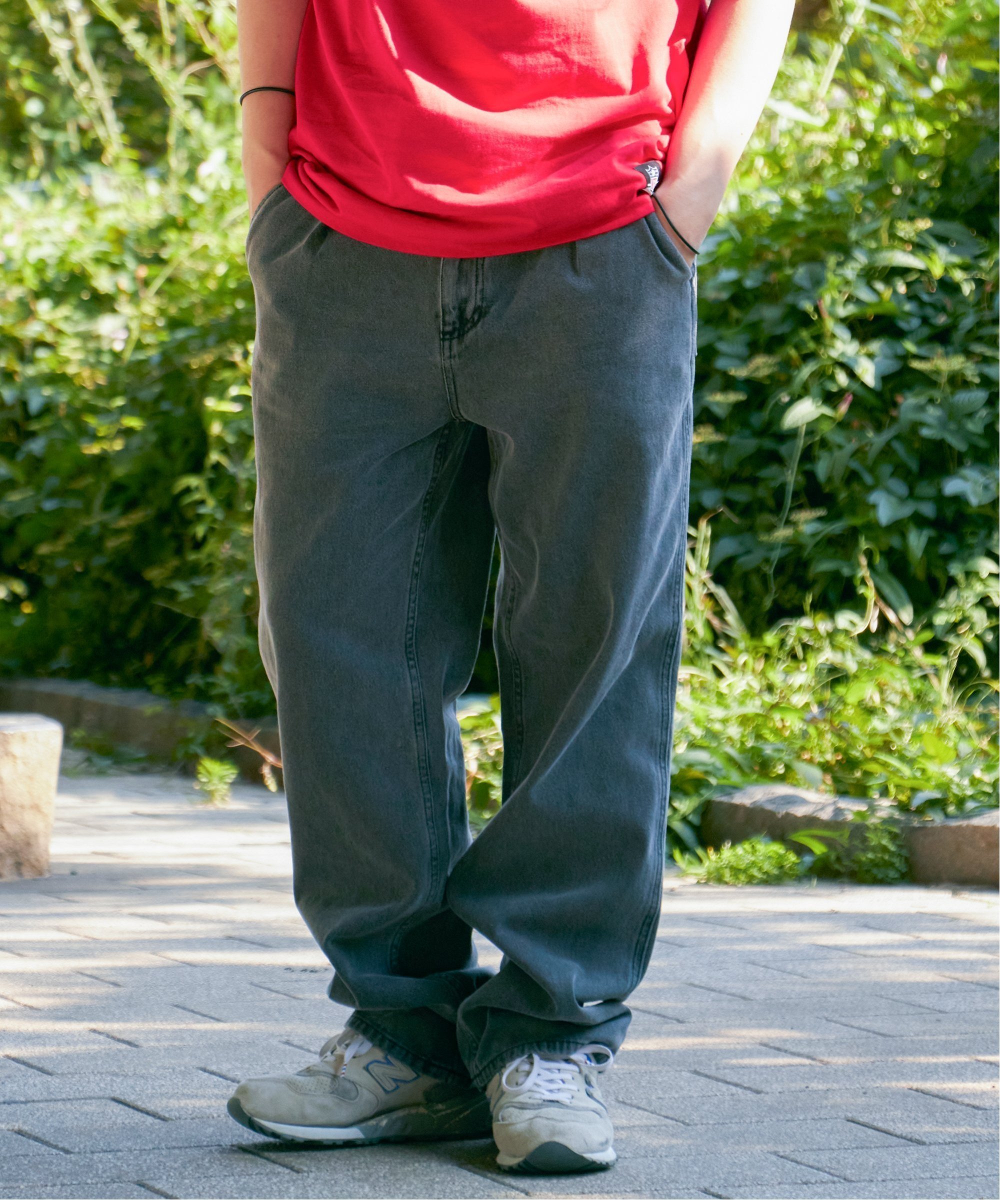 VENCE share style MENs ワンタックルーズデニムパンツ ヴァンス エクスチェンジ パンツ ジーンズ・デニムパンツ ブラック グレー ブルー
