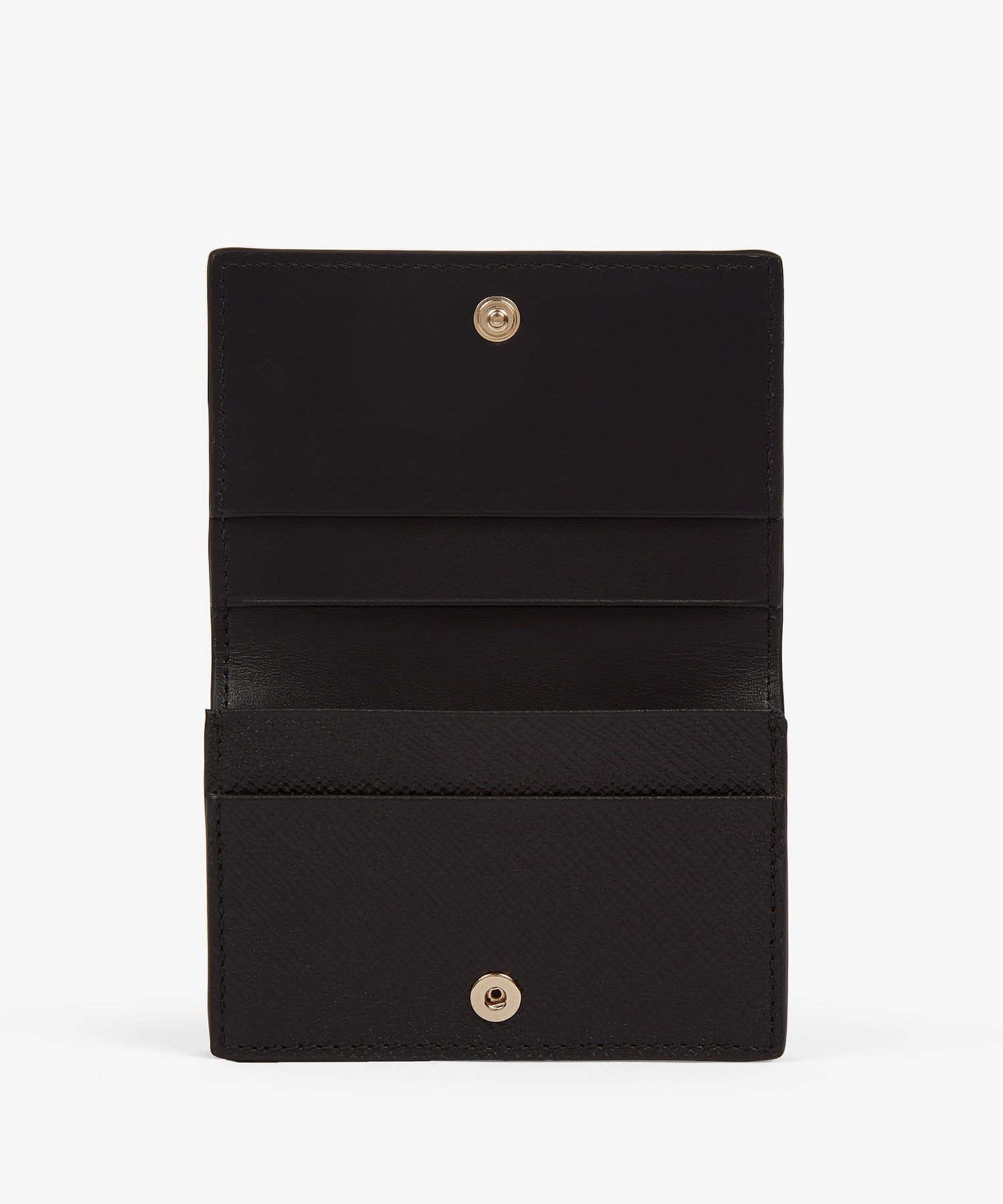 SMYTHSON Panama Folded Card Case With Snap Closure スマイソン 財布・ポーチ・ケース 名刺入れ・カードケース ブラック【送料無料】