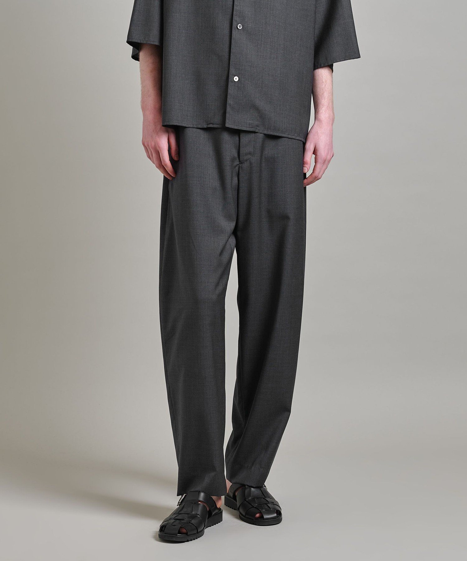 ＜LOEFF＞トロピカルウール ボンタン パンツ MEN'S ユナイテッドアローズ パンツ その他のパンツ グレー ブラック