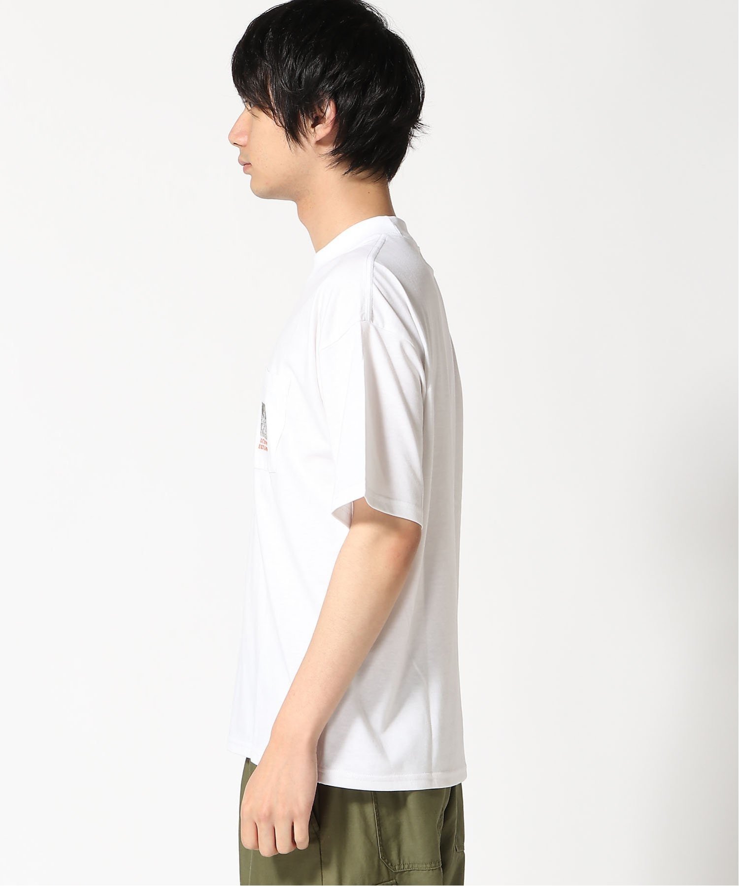 UNIIT UNIIT/(M)OUTDOOR EXCHANGE ZS モックネック刺繍T ジーンズメイト トップス カットソー・Tシャツ ホワイト【送料無料】