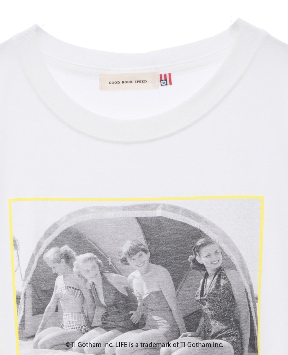 LOGEMENT DE CLAIRE 【GOOD ROCK SPEED/グッドロックスピード】 LIFE PICTURE COLLECTION Tシャツ メルローズクレール トップス カットソー・Tシャツ ホワイト