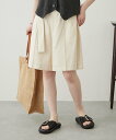【SALE/10%OFF】CIAOPANIC TYPY 【willow】リネン混ベルト付きハーフパンツ チャオパニックティピー パンツ キュロット ブラック ベ...