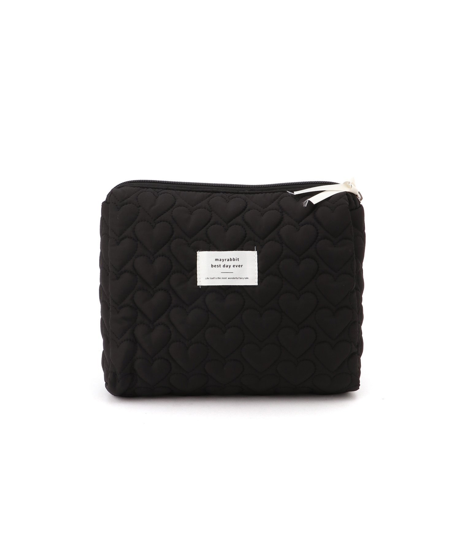 urbanfemine. urbanfemine./(W)大容量キルティングハートポーチ ミニョントレフル ルームヨンマルサンセレクティッド 財布・ポーチ・ケース ポーチ ブラック ブラウン ピンク ホワイト ベージュ パープル ブルー イエロー レッド