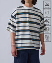 【SALE/37%OFF】j.n.r.d ウエーブワッフルボーダーTシャツ/セットアップ対応/接触冷感/吸水速乾/イージーケア ジュンレッド トップス カットソ...