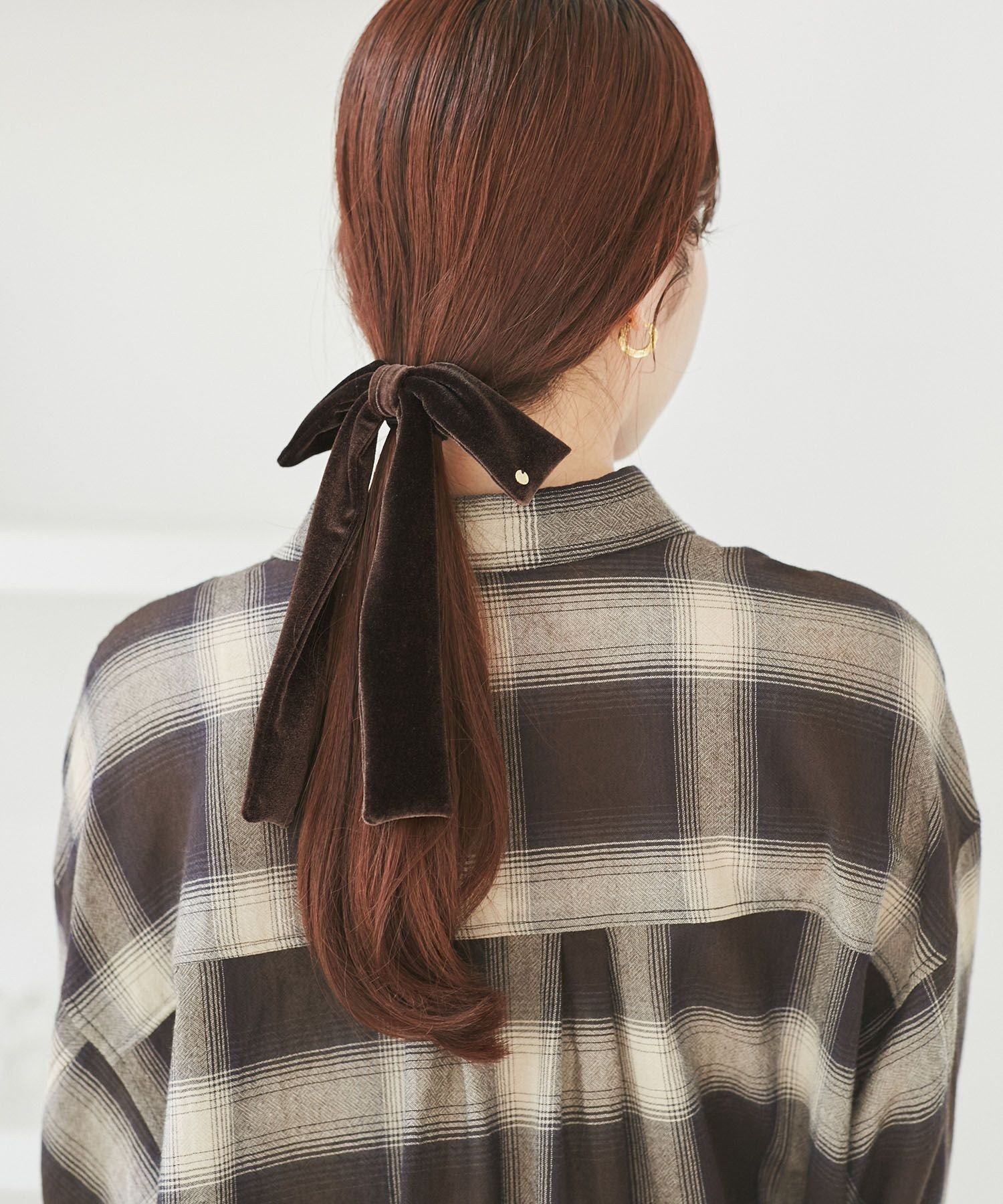 VIS ベロアリボンヘアカフ ビス ヘアアクセサリー バレッタ・ヘアクリップ・ヘアピン ブラック