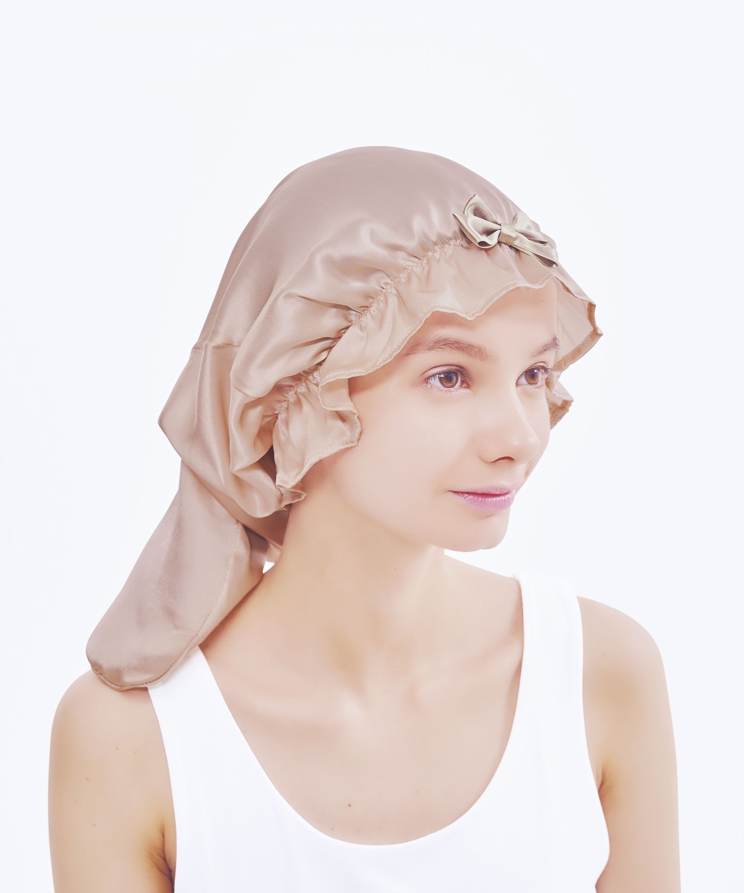 COGIT シルクシャイニーナイトキャップ for ロング ローラ インナー・ルームウェア その他のインナー・ルームウェア ピンク