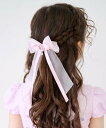 mezzo piano サテンオーガンジーリボン ヘアクリップ ナルミヤオンライン ヘアアクセサリー その他のヘアアクセサリー ブルー ホワイト ピンク【送料無料】