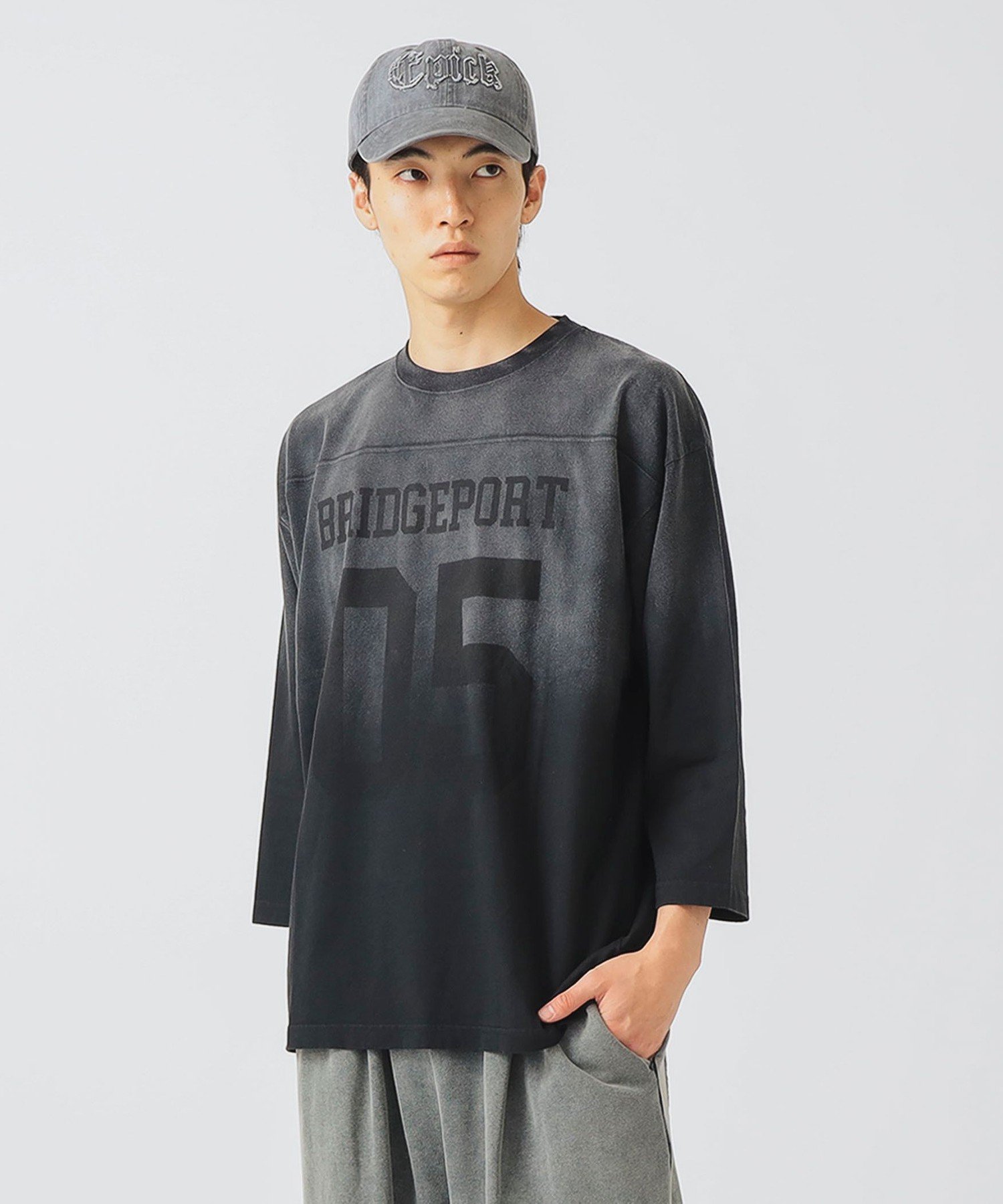 【SALE／40%OFF】BEAMS HEART MEN フェード フットボール ロング スリーブ Tシャツ ビームス ハート トップス カットソー・Tシャツ ブラック ネイビー