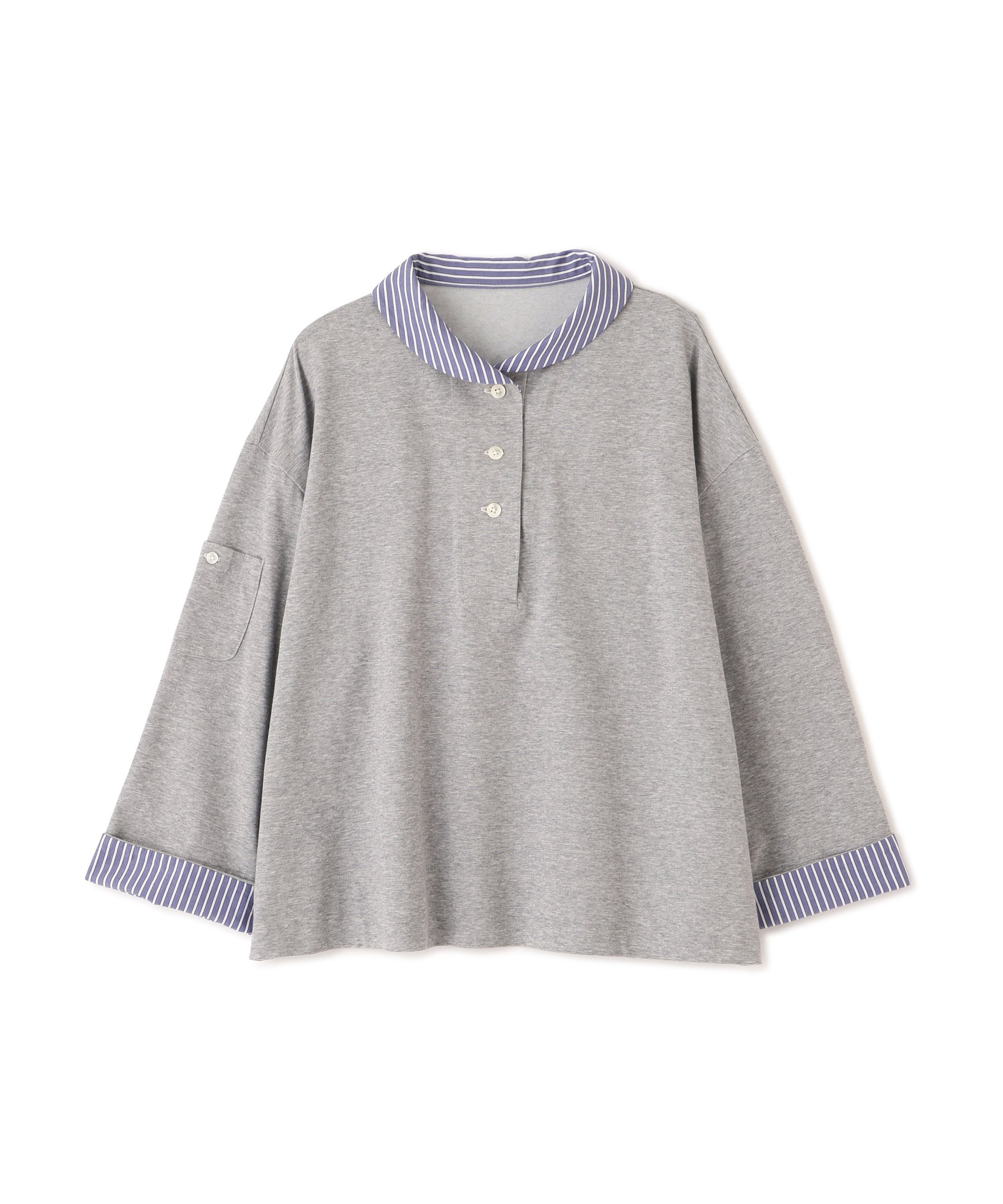 human woman ◆《接触冷感》クールマックスプレーティング天竺 ヒューマン ウーマン トップス カットソー・Tシャツ グレー ネイビー