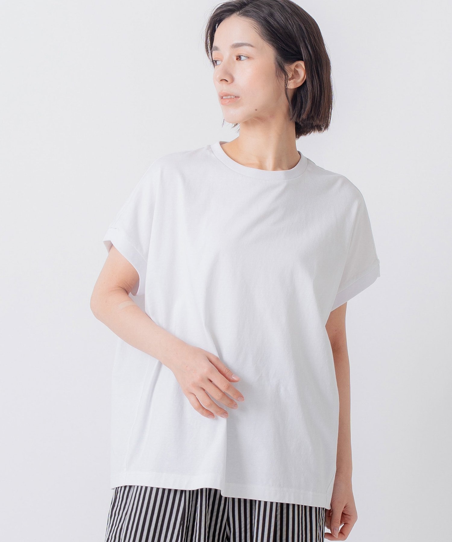 KELEN 「KELEN / ケレン」ヤッコスリーブTEE ビーアパートメント トップス カットソー・Tシャツ ホワイト ブラック ブラウン