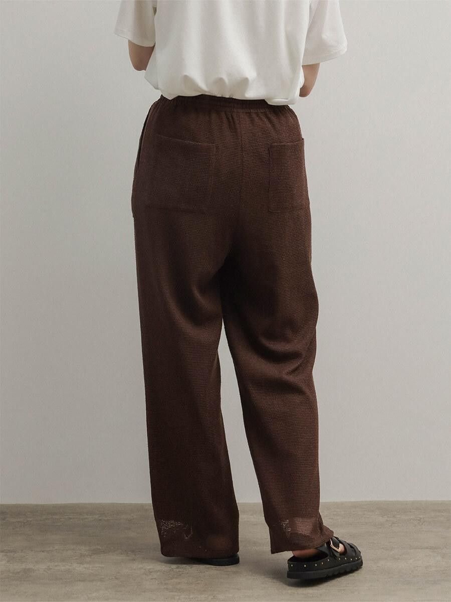RADIATE メッシュ編みイージーワイドパンツ ラシュッド パンツ その他のパンツ ブラック