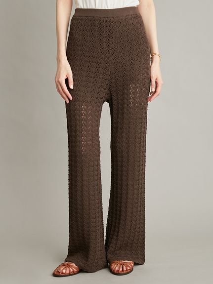 【SALE／50%OFF】Mila Owen 【ウォッシャブル】クロシェニットパンツ ミラオーウェン パンツ その他のパンツ ブラック【送料無料】 stylife-15698199 Rakuten Fashion サンプル画像3