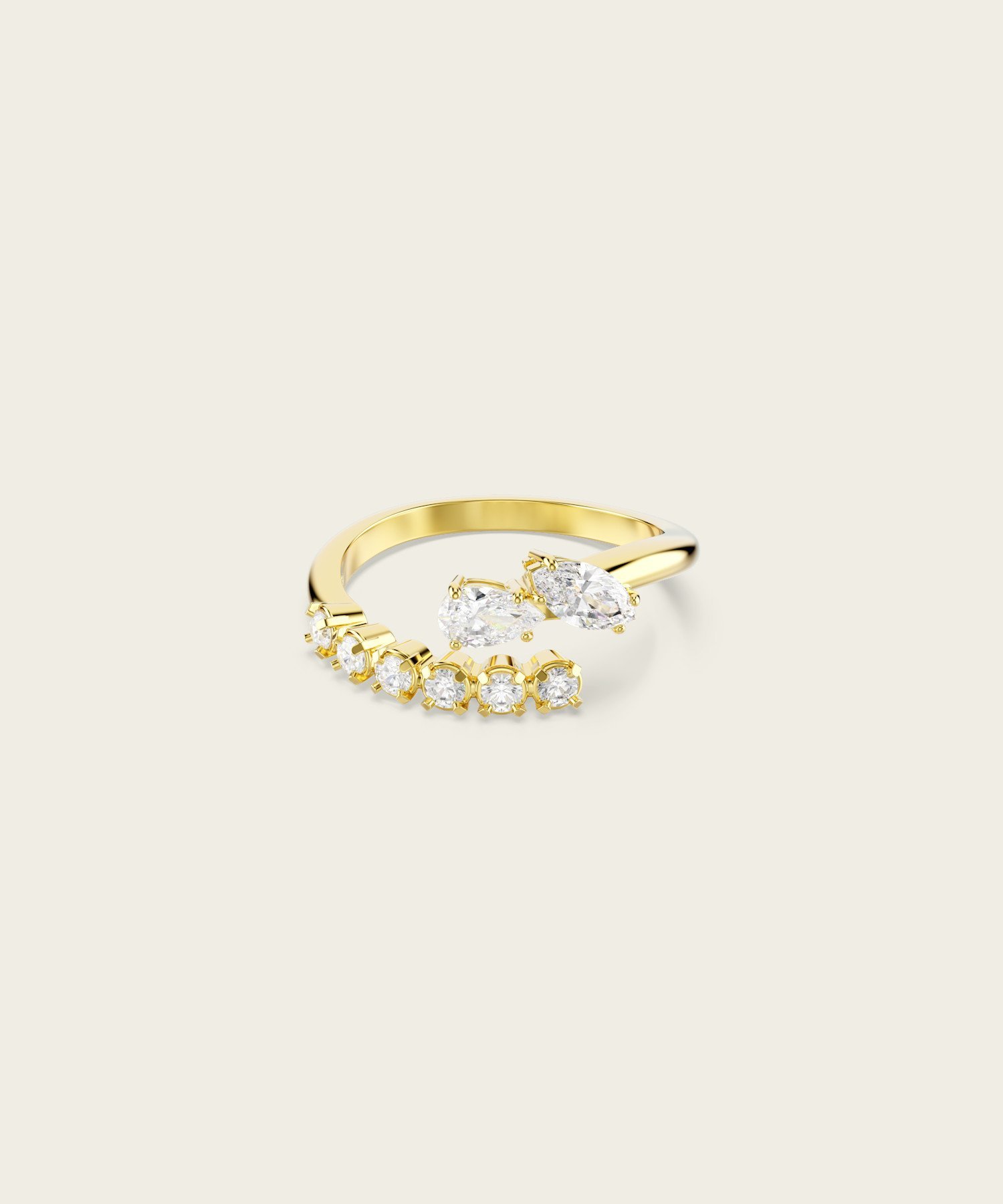 SWAROVSKI 【公式】【スワロフスキー】Mesmera オープンリング, ミックスカット スワロフスキー アクセサリー・腕時計 リング・指輪 ホワイト【送料無料】