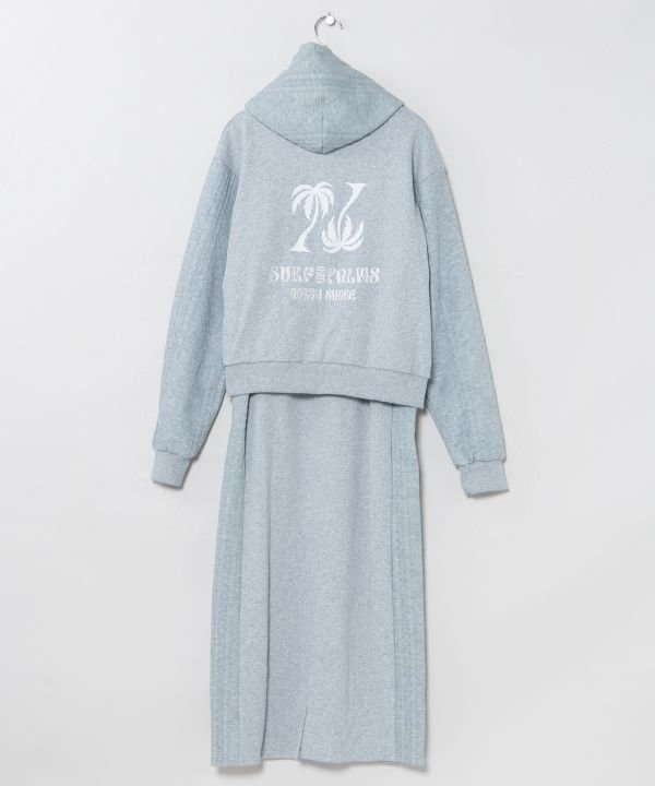 Kahiko 【カヒコ】ニックセットパーカー&ワンピース【SURF&Palms】 アミナコレクション ワンピース・ドレス ワンピース ホワイト グレー