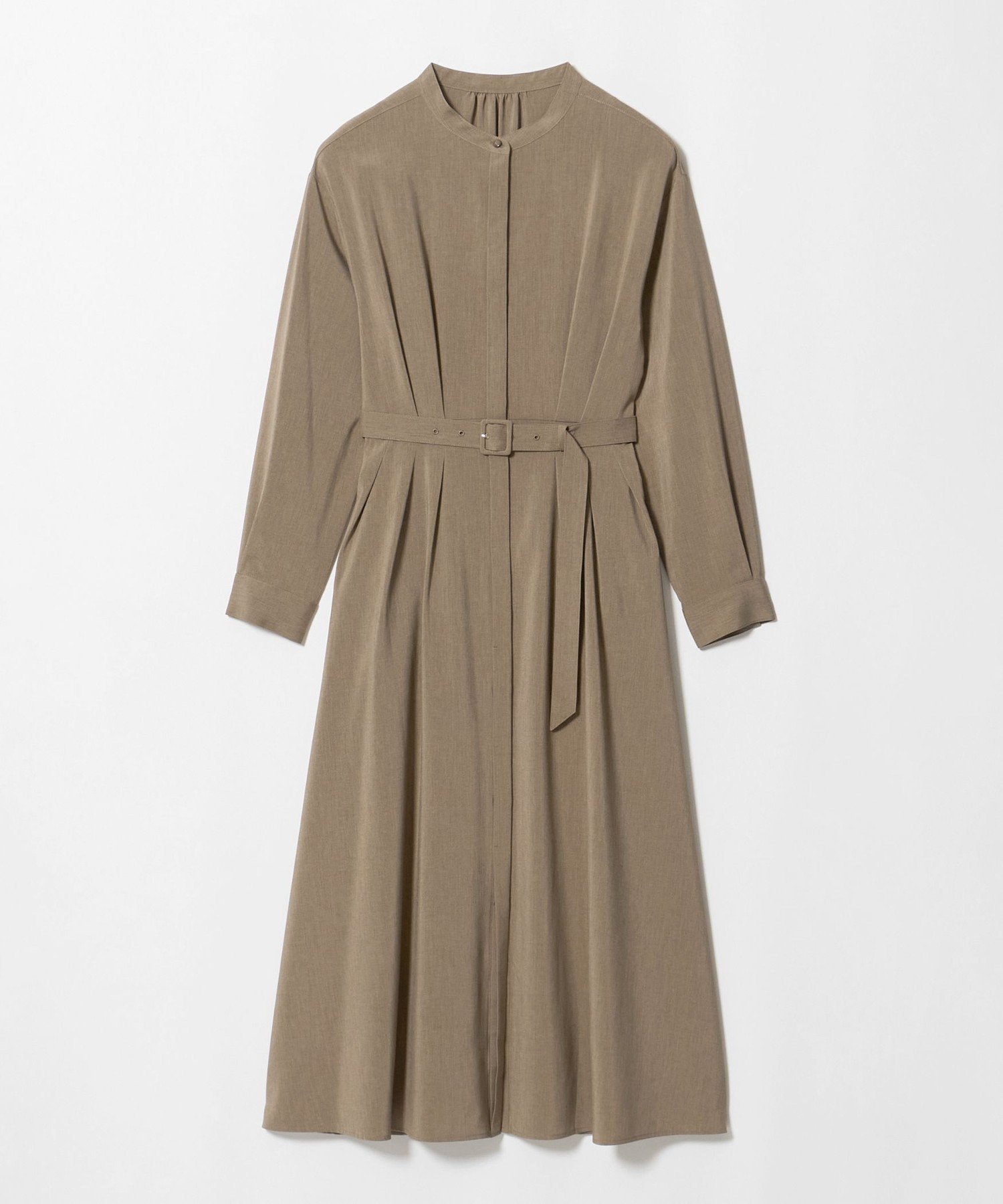 UNITED ARROWS green label relaxing ベルト フレア ロングスリーブ ワンピース ユナイテッドアローズ グリーンレーベルリラクシング ワンピース・ドレス ワンピース ネイビー グレー【送料無料】