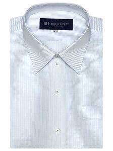【SALE／33%OFF】TOKYO SHIRTS (M)形態安定 ノーアイロン 半袖ワイシャツ レギュラー 白×サックスストライプ トーキョーシャツ シャツ/ブラウス 半袖シャツ ブルー