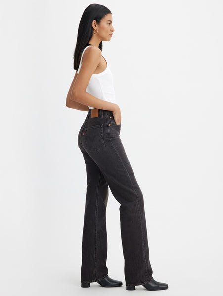 【SALE／50%OFF】Levi's RIBCAGE ストレートジーンズ ブラック リーバイス パンツ ジーンズ・デニムパンツ ブラック【送料無料】
