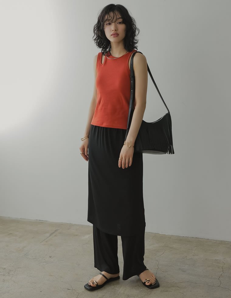 Re:EDIT カットソーイージースカパン リエディ パンツ その他のパンツ ブラック【送料無料】 stylife-15053415 Rakuten Fashion パッケージ画像
