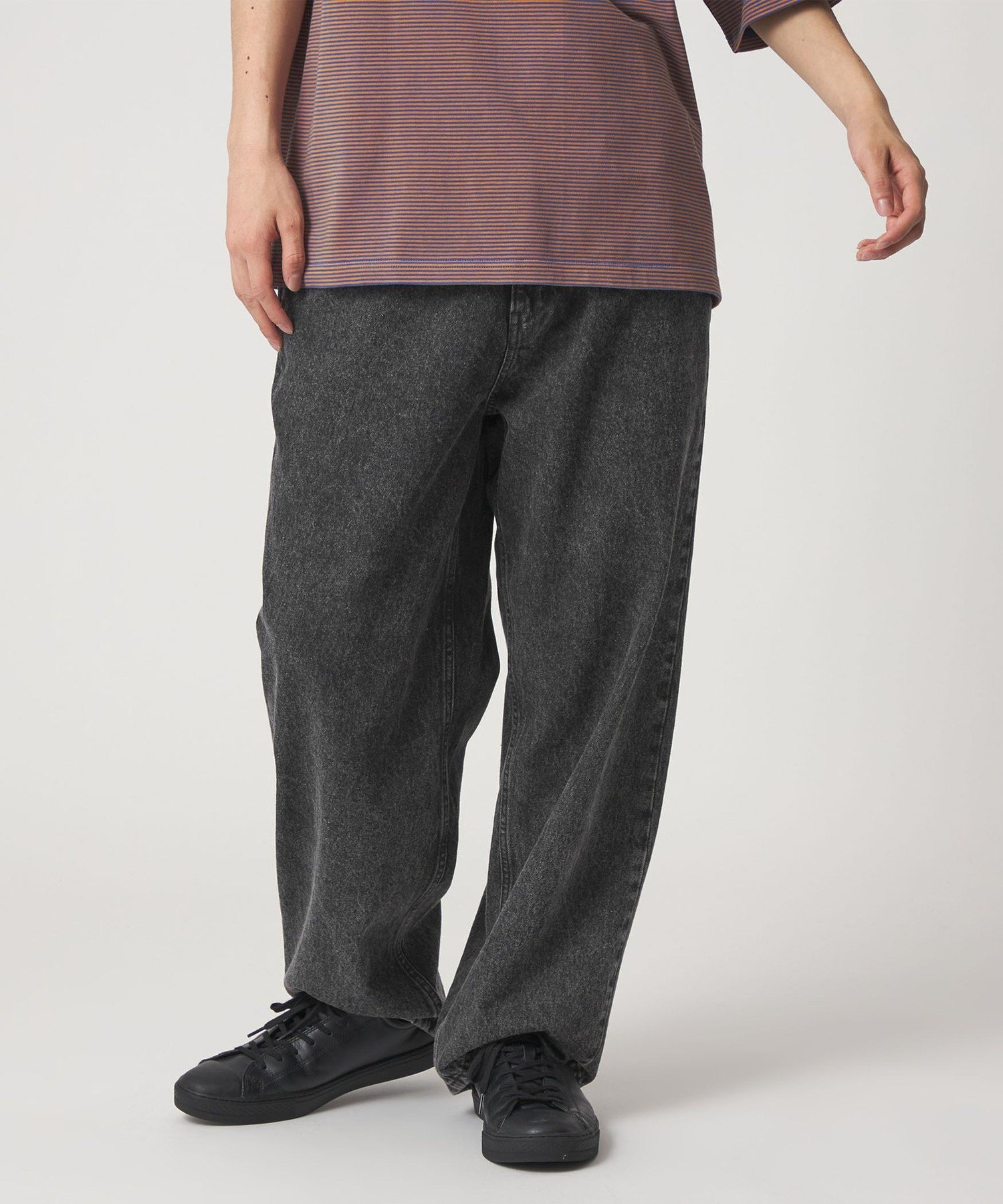 ＜CITEN＞ベルテッドデニムパンツ シテン パンツ ジーンズ・デニムパンツ ブラック