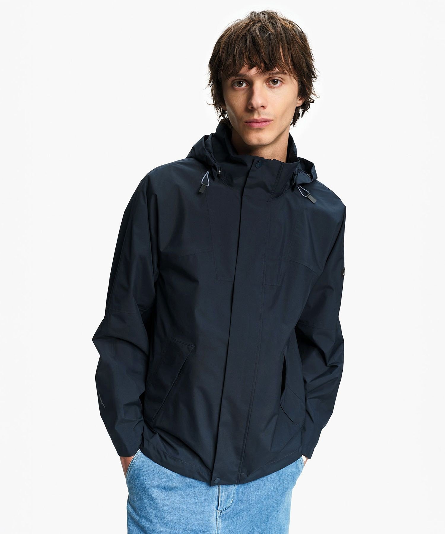AIGLE GORE-TEX ゴアテックス 防風 防水 透湿 2レイヤー ジャケット T-KIT エーグル ジャケット・アウター マウンテンパーカー ネイビー ブルー【送料無料】