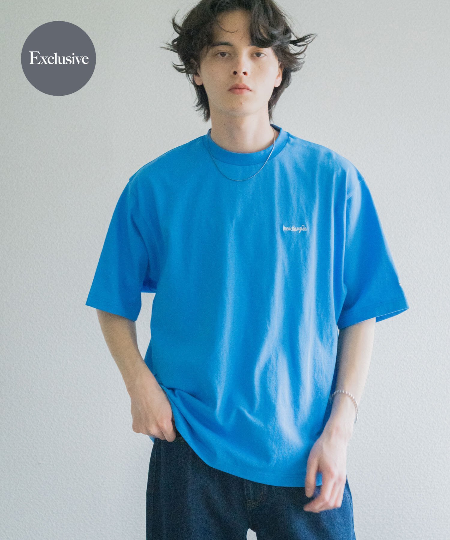 SENSE OF PLACE 『別注』MARK GONZALES×SENSE OF PLACE Short-Sleeve T-shirts センス オブ プレイス トップス カットソー・Tシャツ ブルー イエロー グレー