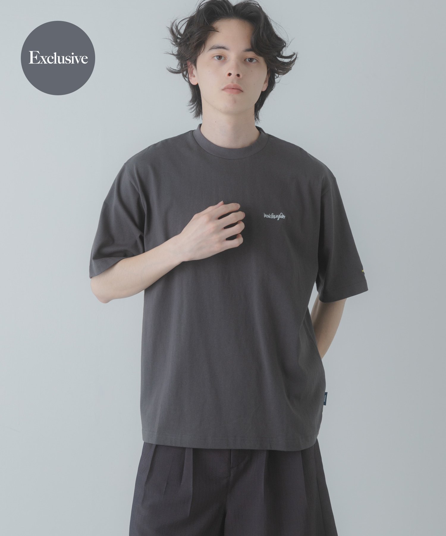 SENSE OF PLACE 『別注』MARK GONZALES×SENSE OF PLACE Short-Sleeve T-shirts センス オブ プレイス トップス カットソー・Tシャツ ブルー イエロー グレー