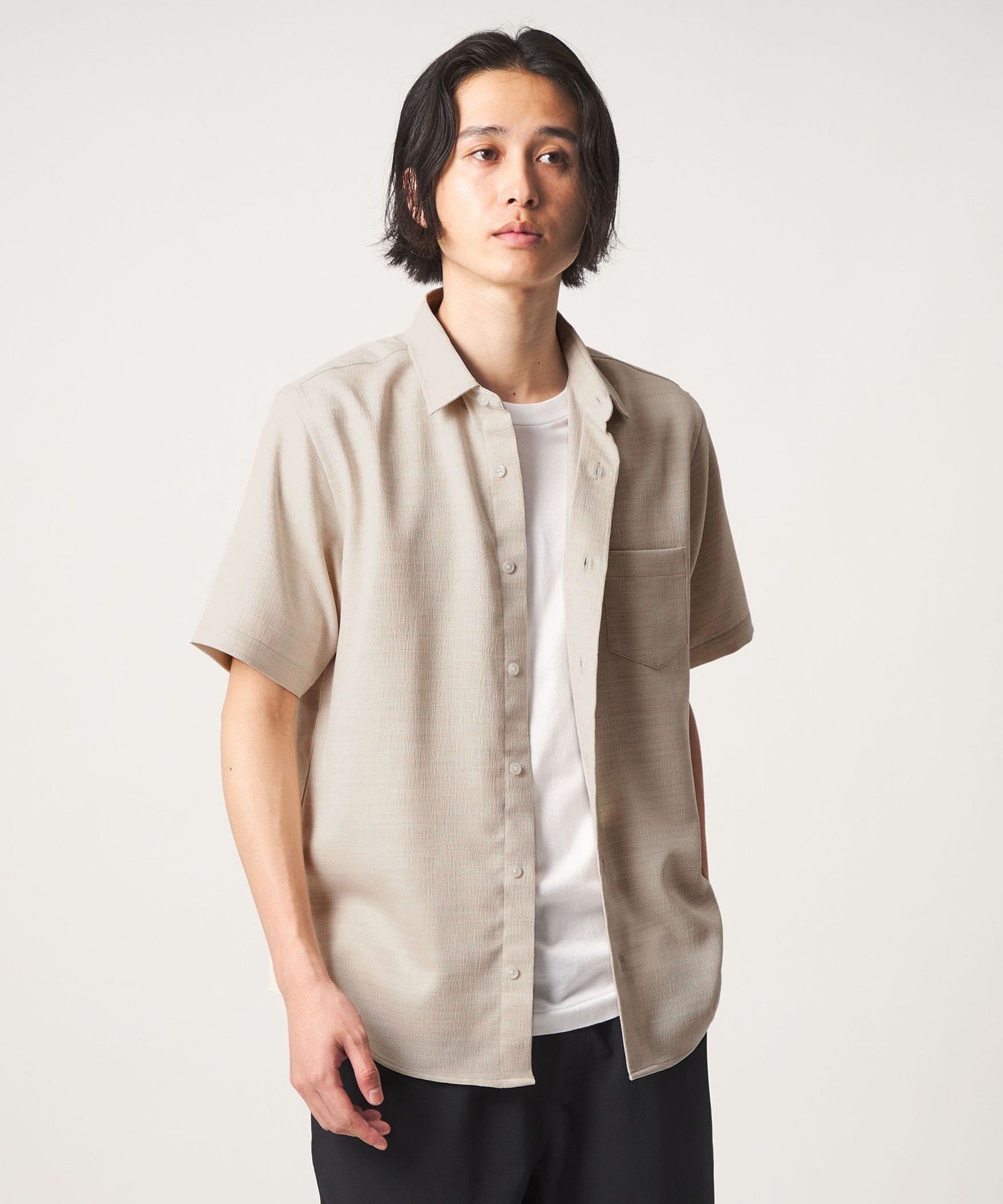 【SALE／30%OFF】a day in the life リネンライク スラブオックスフォード レギュラーカラーシャツ-吸水速乾・通気性-＜A DAY IN THE LIFE＞ ユナイテッドアローズ アウトレット トップス シャツ・ブラウス ホワイト オレンジ ネイビー【送料無料】