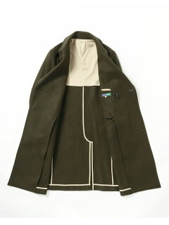 Melton Double Breasted Coat 11-19-0522-063: Olive Drab Melton Double Breasted Coat 11-19-0522-063: Olive Drab