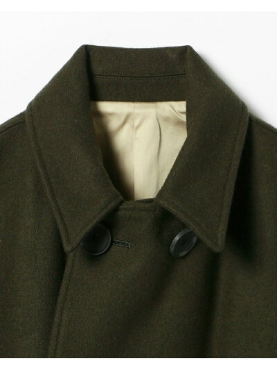Melton Double Breasted Coat 11-19-0522-063: Olive Drab Melton Double Breasted Coat 11-19-0522-063: Olive Drab