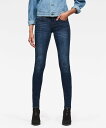 ジースター ロゥ ジーンズ レディース G-Star RAW 【公式ショップ】LYNN MID SKINNY/ローライズスキニージーンズ ジースターロゥ パンツ ジーンズ・デニムパンツ ネイビー【送料無料】