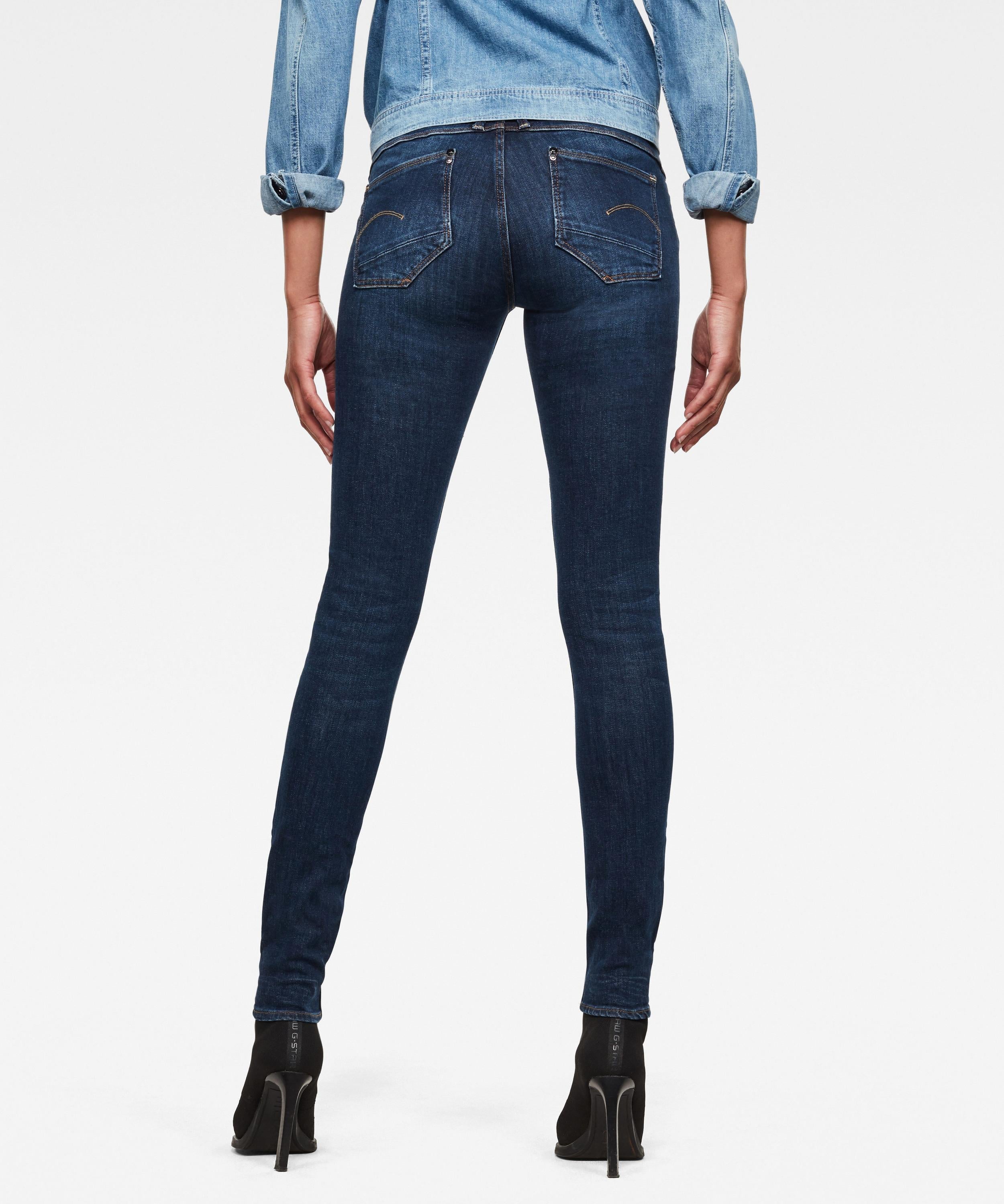 【公式ショップ】LYNN MID SKINNY JEANS/ローライズスキニージーンズ ジースターロゥ パンツ ジーンズ・デニムパンツ ネイビー