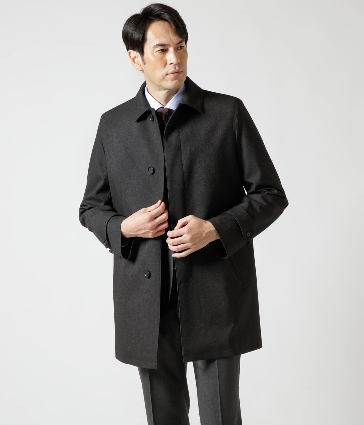 【SALE/14%OFF】NEWYORKER MEN 【撥水・防風・透湿】バーズアイ ラミネート ショートマックコート ニューヨーカー ジャケット・アウター ス...