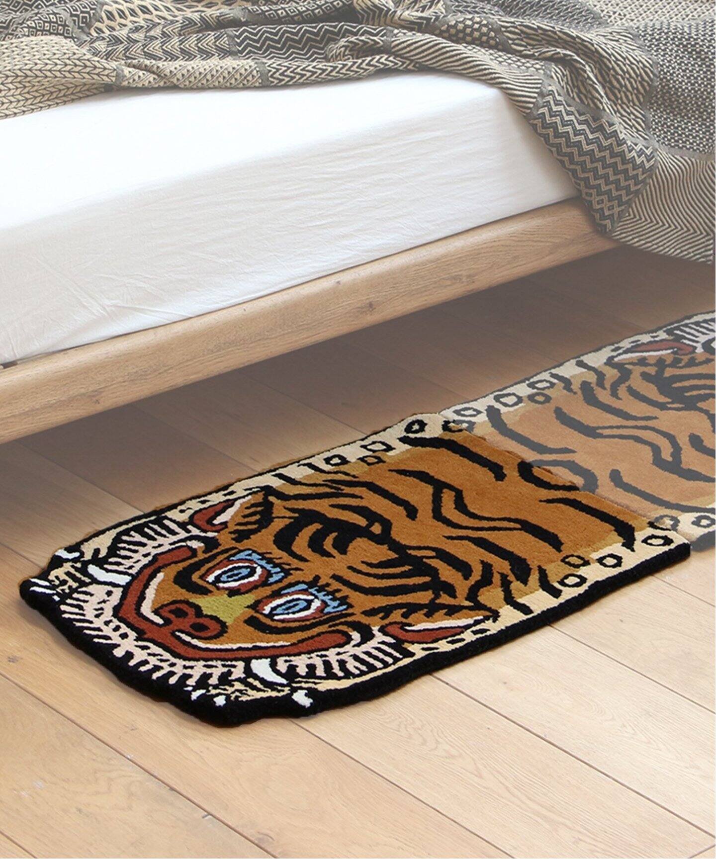 JOURNAL STANDARD FURNITURE TIBETAN TIGER RUG H1-75 チベタン タイガー ラグ ジャーナルスタンダードファニチャー インテリア・生活雑貨 カーペット・ラグ・マット イエロー グレー パープル