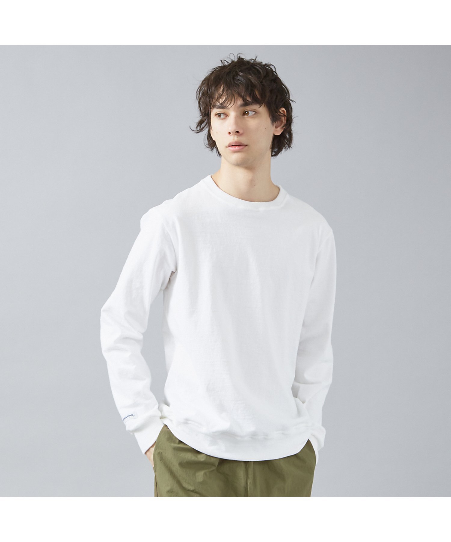 ABAHOUSE LASTWORD 【BARBARIAN / バーバリアン】ライトウエイトCREW NECKロングス アバハウス トップス カットソー・Tシャツ ブラック ブルー ホワイト【送料無料】