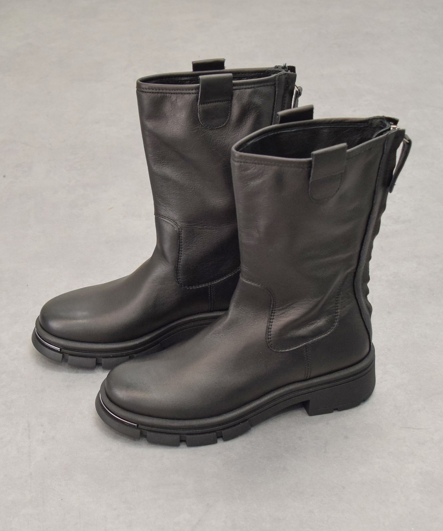 【SALE／40%OFF】INTER-CHAUSSURES SELECT 【ELENA】バックジップトラックソールショートブーツ インターショシュール シューズ・靴 ブーツ ブラウン【送料無料】