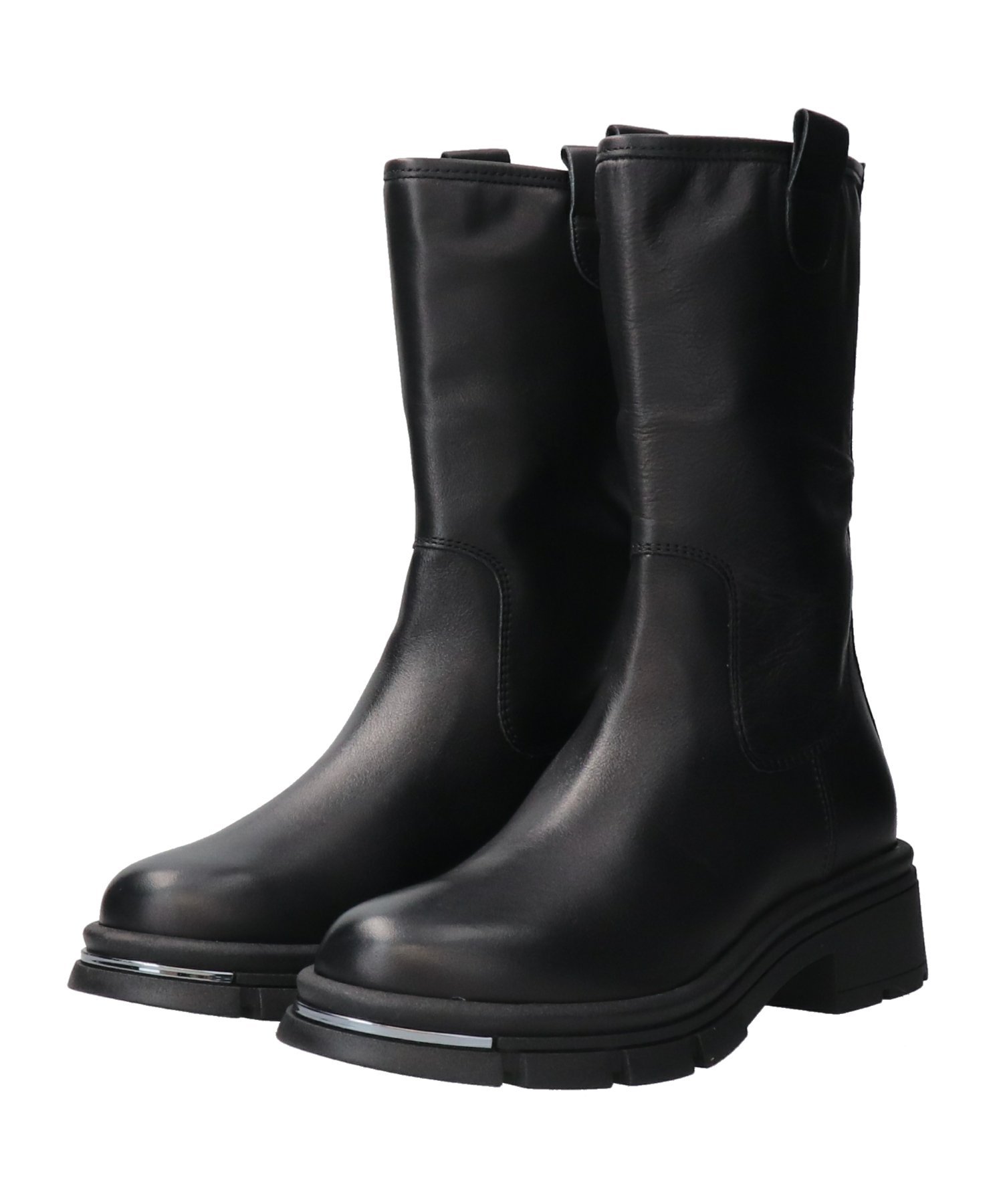 INTER-CHAUSSURES SELECT 【ELENA】バックジップトラックソールショートブーツ インターショシュール シューズ・靴 ブーツ ブラウン