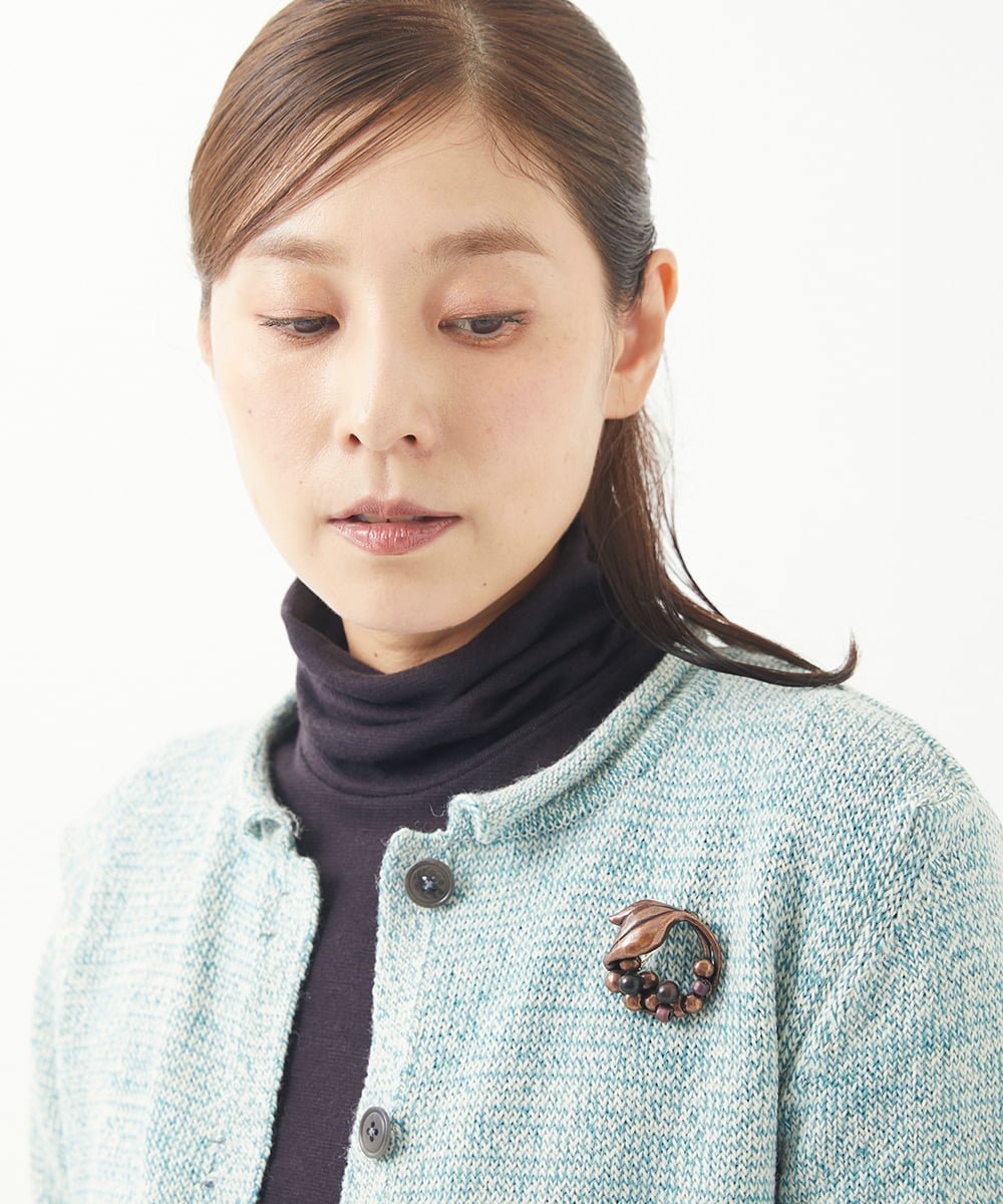 【SALE／50%OFF】GIANNI LO GIUDICE [日本製]バッカスブローチ ジャンニロジュディーチェ アクセサリー・腕時計 ブローチ・コサージュ・バッジ ブラウン【送料無料】
