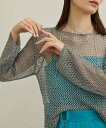 ROPE' ラメコードメッシュプルオーバー/洗える ロペ トップス その他のトップス シルバー ゴールド【送料無料】