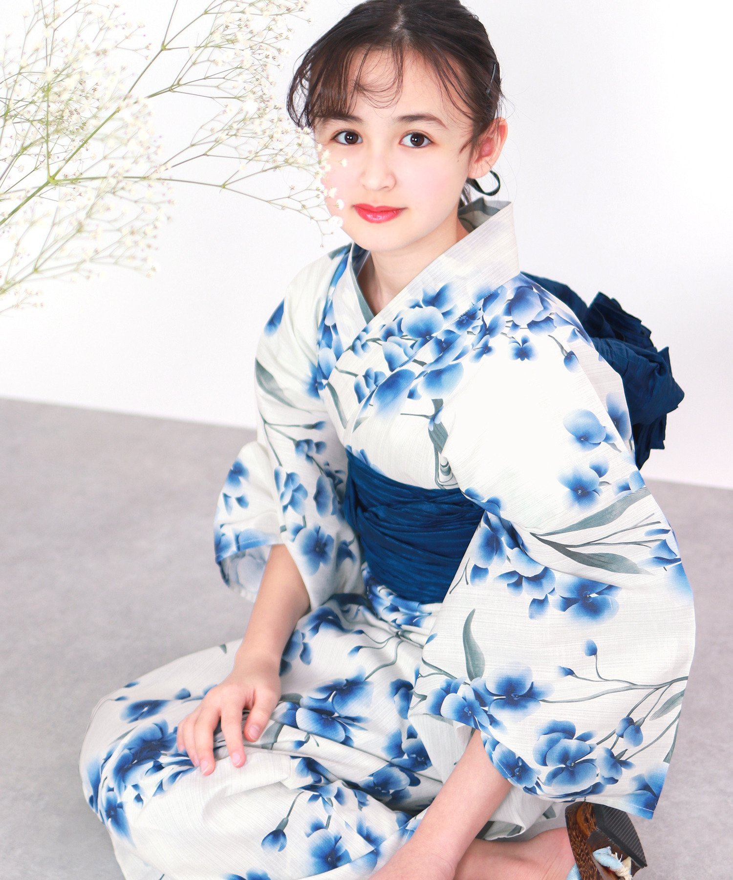 【SALE／30%OFF】KYOETSU 簡単着付け 浴衣 女の子 子供 セット( 浴衣 + 帯 + 下駄 ...