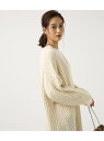 AZUL by moussy ルーズVネックケーブルニットプルオーバー アズールバイマウジー ニット【送料無料】