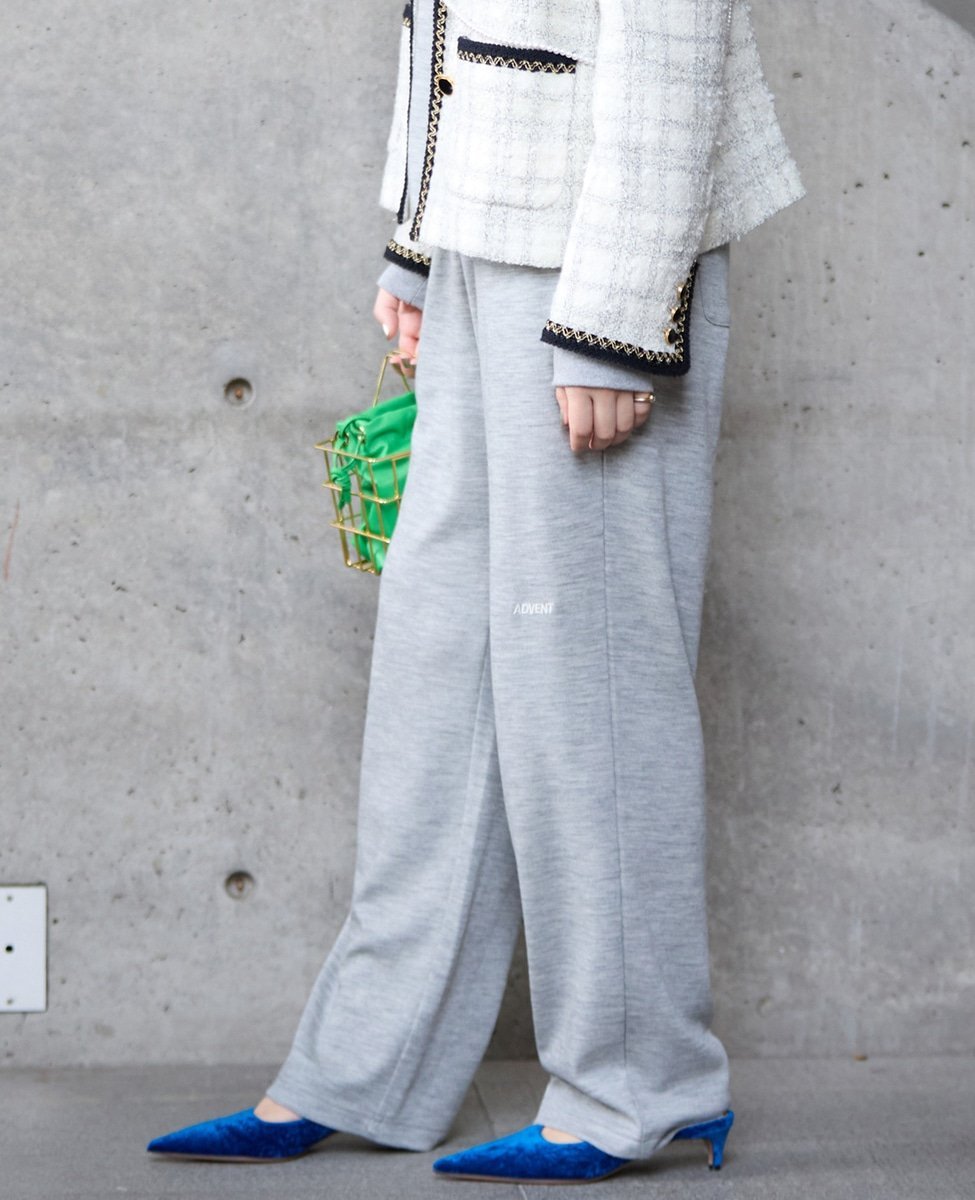 A_ 【A_/エース】ウールスムースパンツ ソフィット パンツ その他のパンツ グレー ブラック