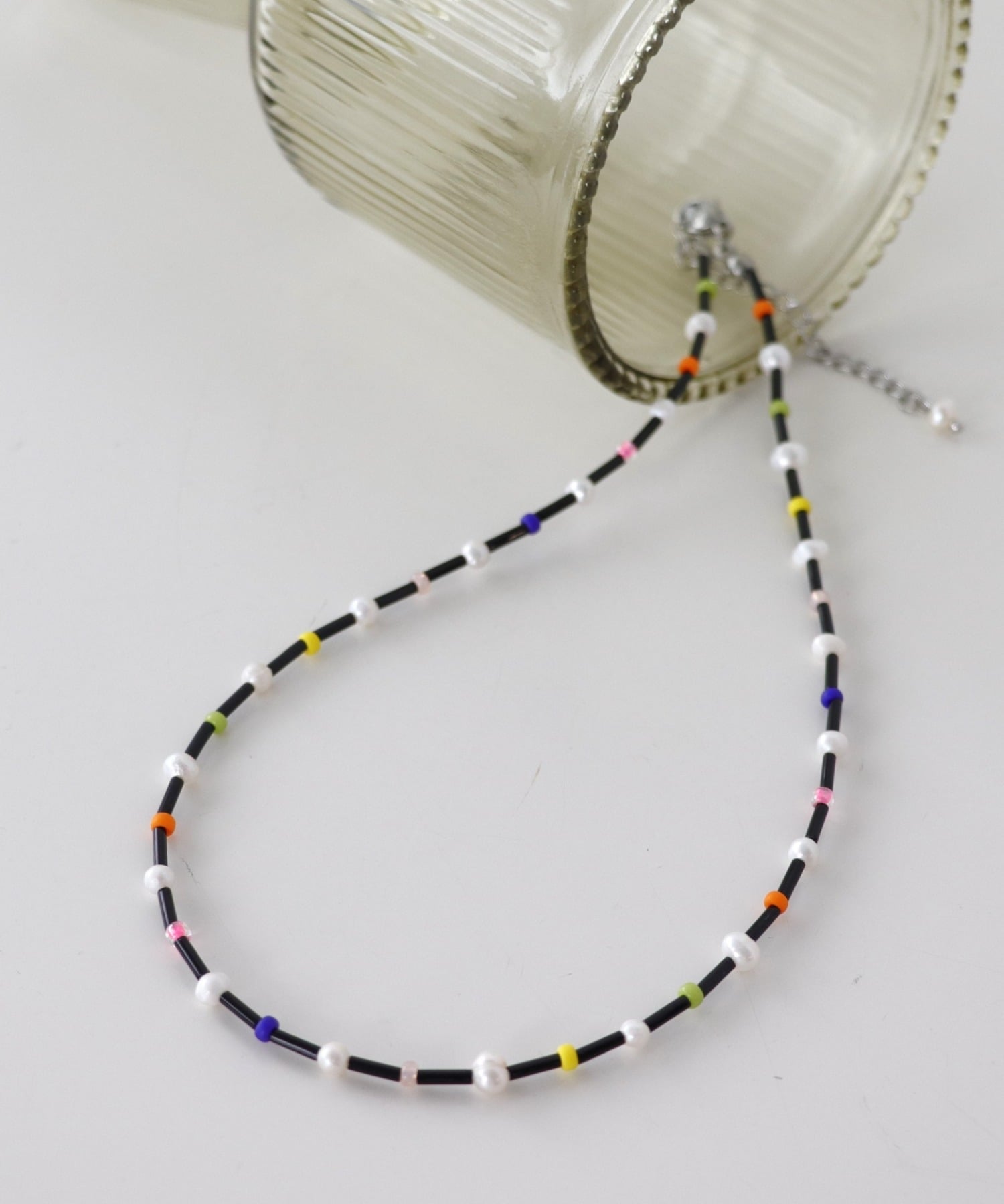 Three Four Time Three Four Time/ブラックビーズステンレスネックレス スリーフォータイム アクセサリー・腕時計 ネックレス ブラック【送料無料】