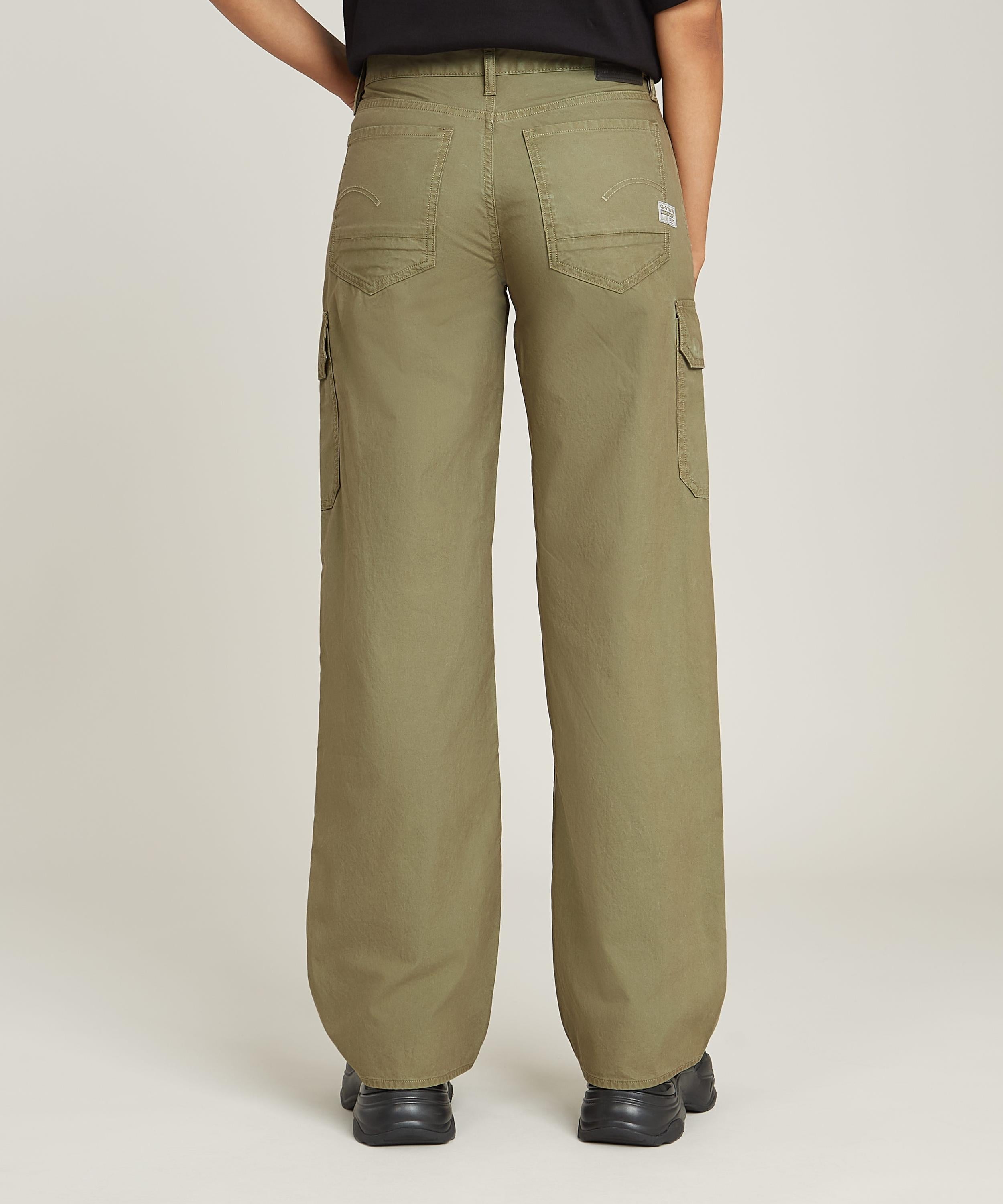 【公式ショップ】Judee Cargo Pants/ワイドルーズストレートカーゴパンツ ジースターロゥ パンツ カーゴパンツ カーキグリーン