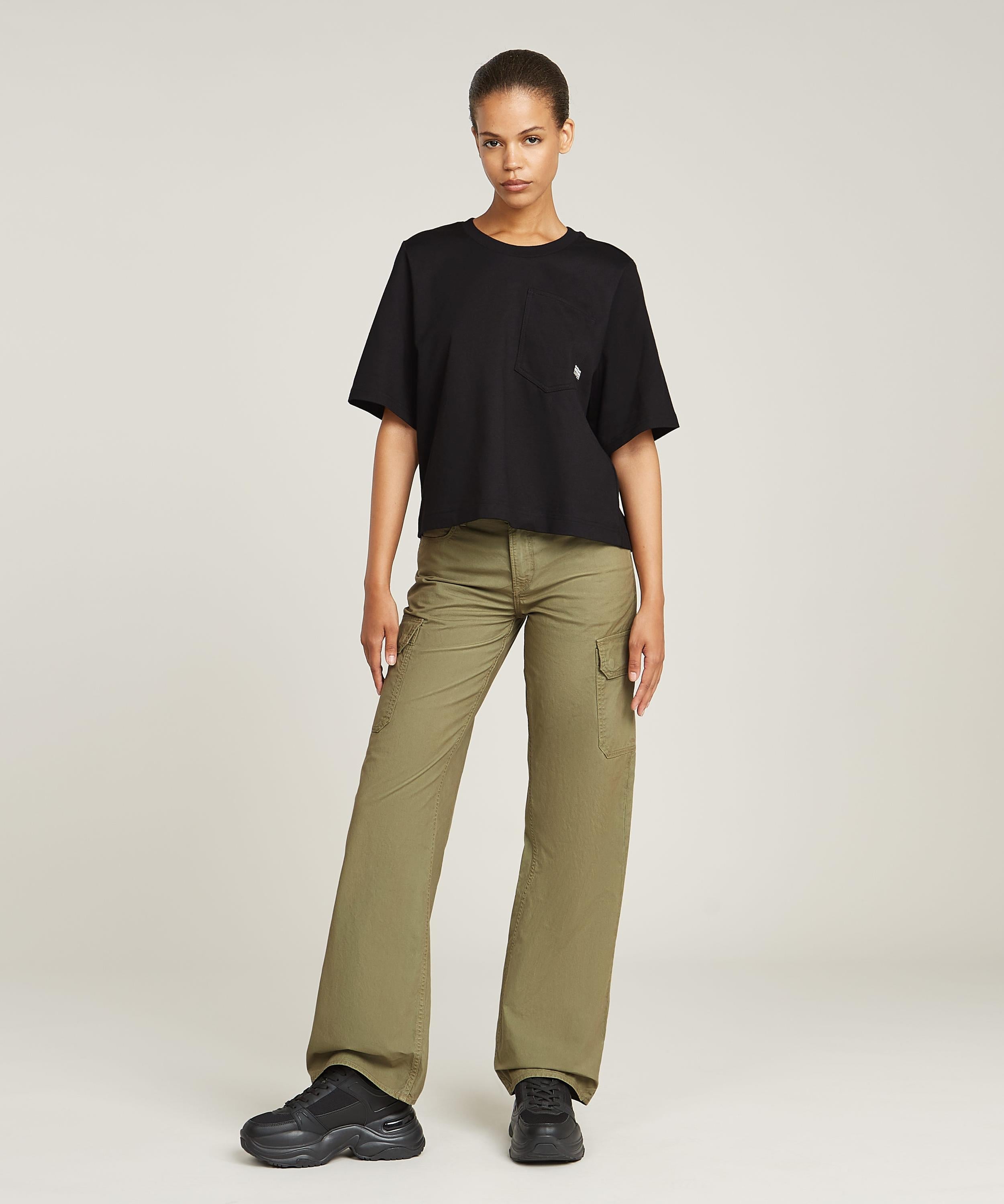 【公式ショップ】Judee Cargo Pants/ワイドルーズストレートカーゴパンツ ジースターロゥ パンツ カーゴパンツ カーキグリーン