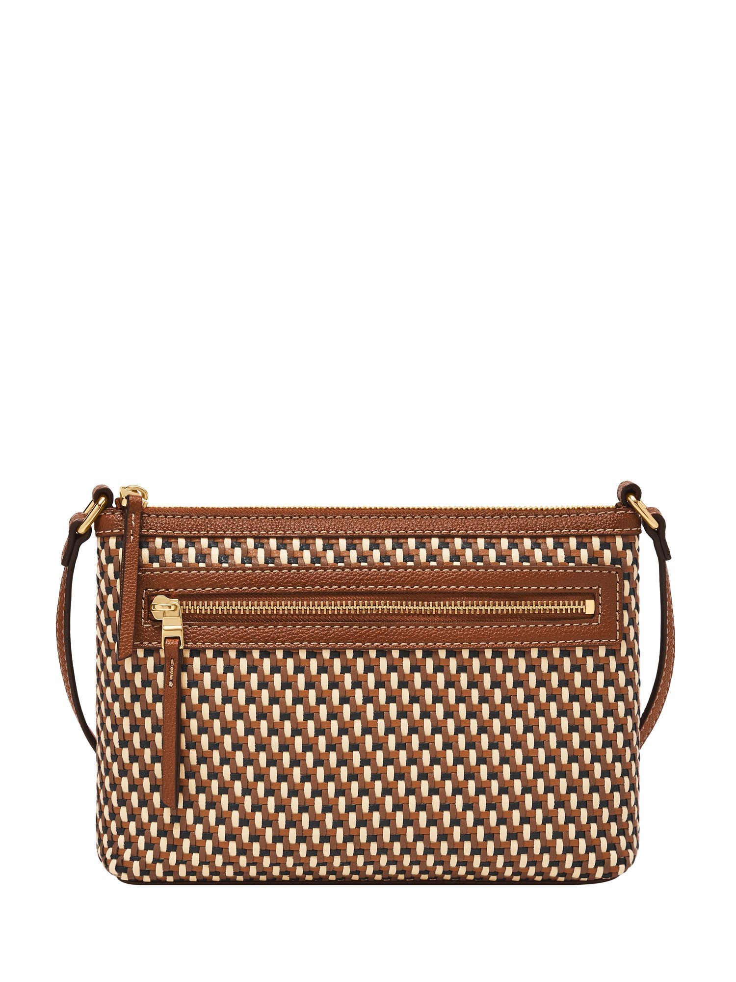 FOSSIL Crossbody Bag for Women, PVC/PU, Brown, with Smartphone Compartment, ZB11188249. [Free Shipping]
