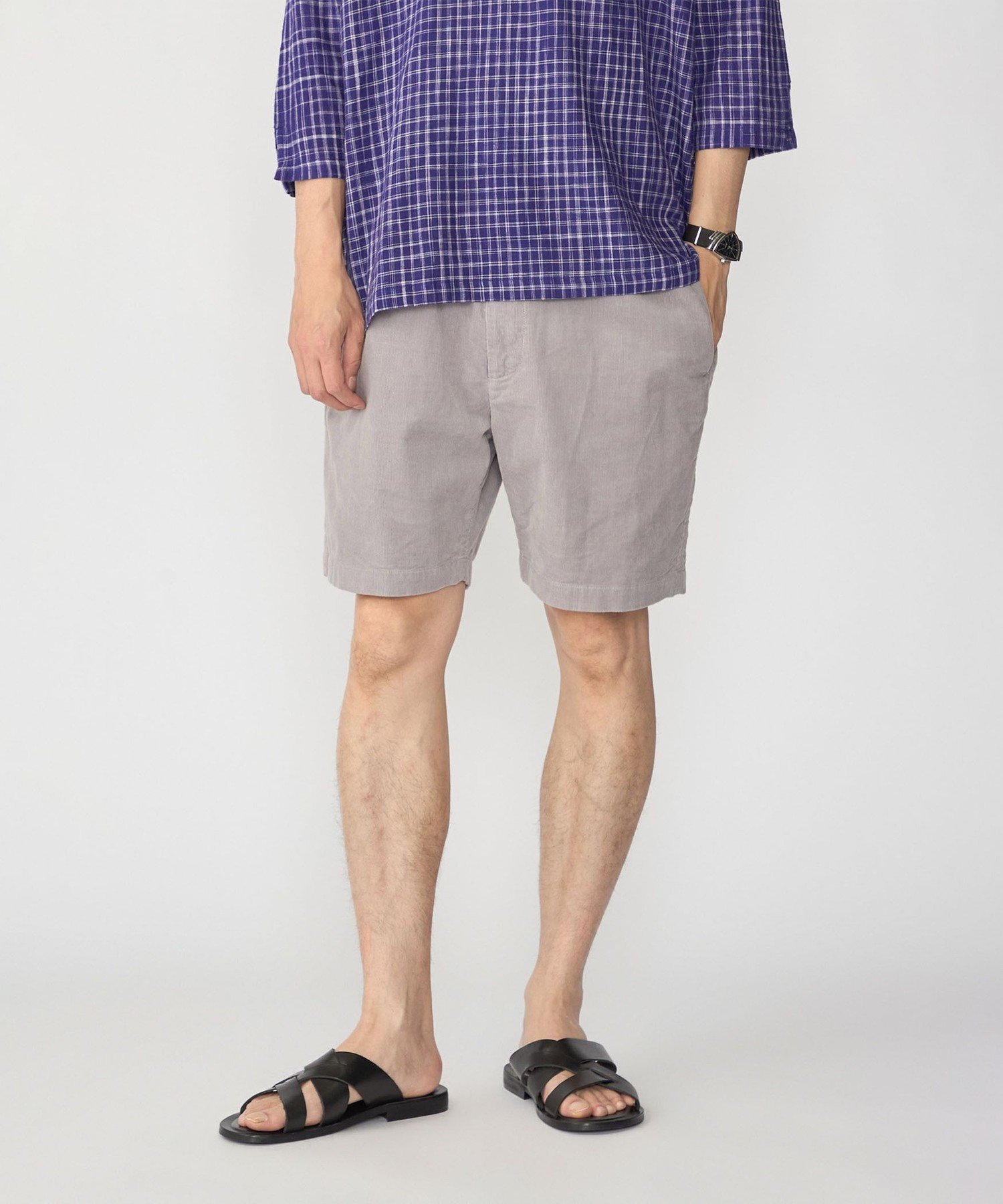 MEN SHIPS: AUTHENTIC サマー コーデュロイ イージーショーツ シップス パンツ その他のパンツ ピンク ベージュ