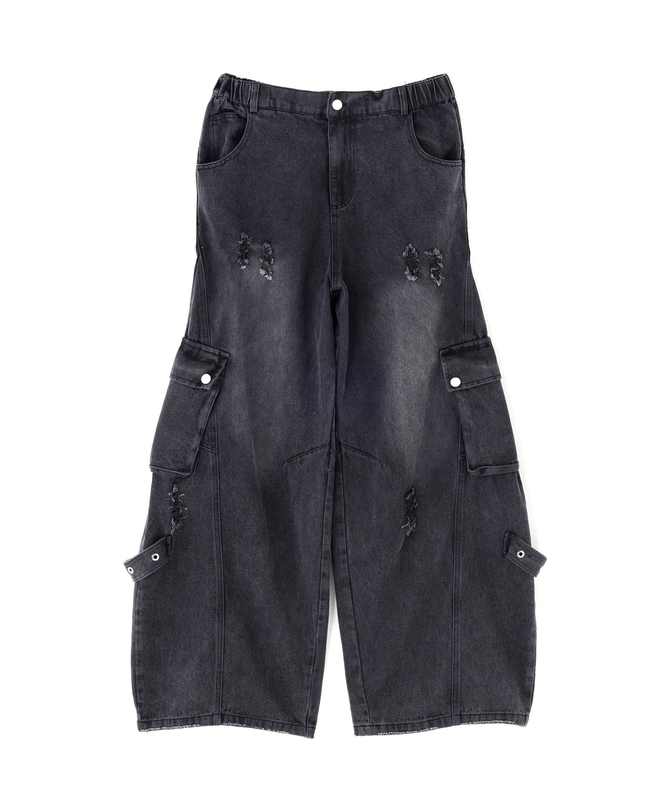 LHP SIS/エスアイエス/Side Pocket Damage Denim Pants エルエイチピー パンツ その他のパンツ ブラック